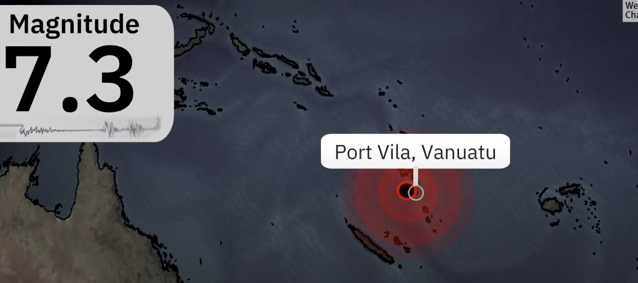 Powerful 7.3 earthquake strikes Vanuatu; Widespread damage reported